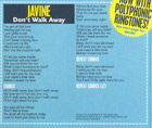 'Don't Walk Away' lyric