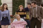 Giles, Willow, Xander and Cordelia are visiting Buffy at the hospital