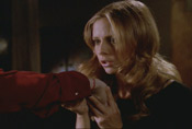Dracula makes Buffy drink his blood, but in the end she is spell-free
