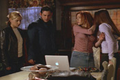 Buffy, Willow, Dawn and Xander see them by Nerds' camera