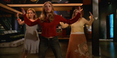 Buffy dancing with Anya and Tara