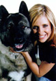 Sarah with her dog Tyson